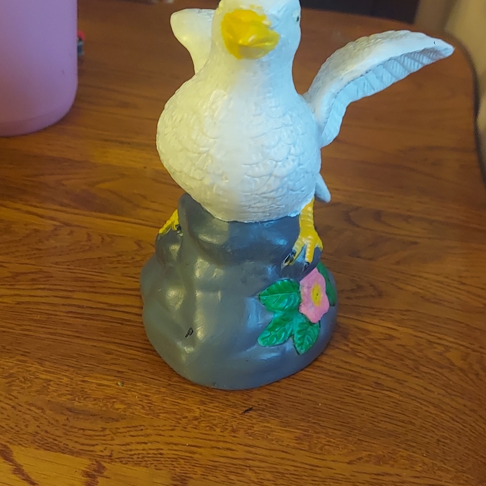 Decorative Bird Figurine - White and Gray